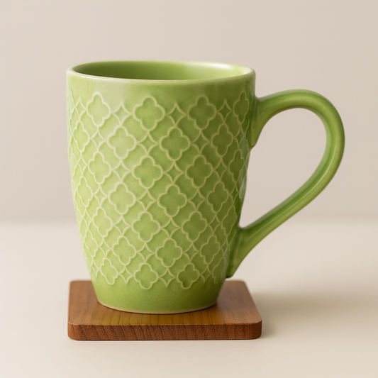 Bhokals Flower Texture Green Coffee Mug
