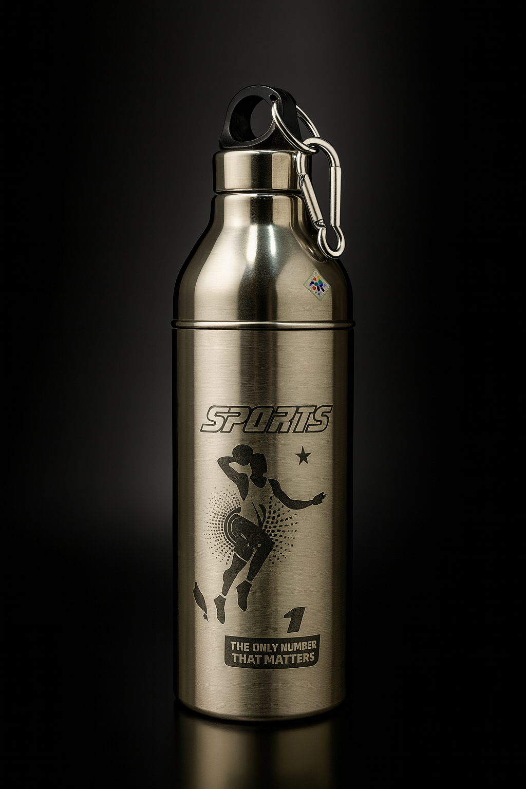 Steel King Printed Silver PU layer Steel Water Bottle