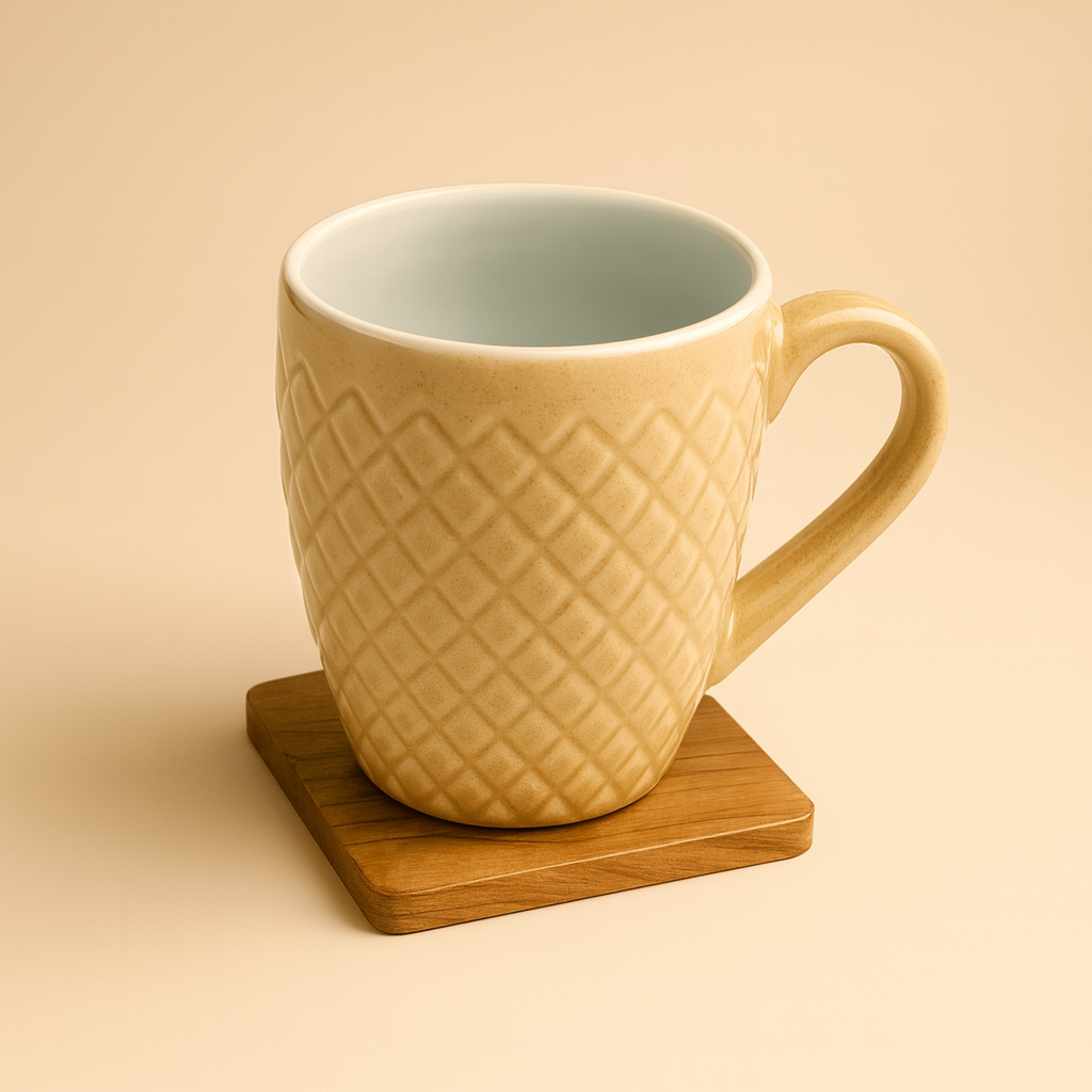 Bhokals Bone China Sky Blue Cream Coffee Mug