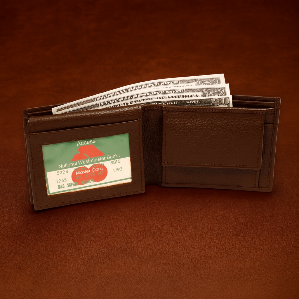 Leather Brown Grain Men Wallet