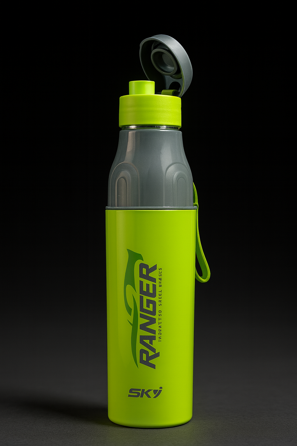 Sky Ranger Printed 1000ml Green Stainless Steel Water Bottle