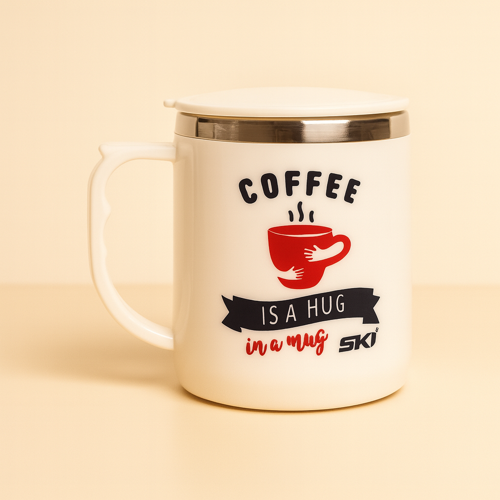 Jolly Steel Small White Coffee Mug