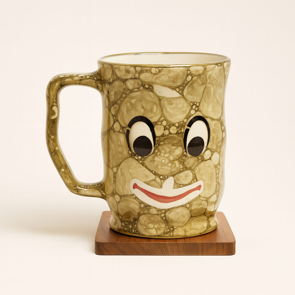 Bhokals Face Print Green Coffee Mug