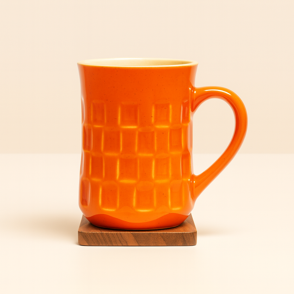 Bhokals Texture Pattern Orange Coffee Mug