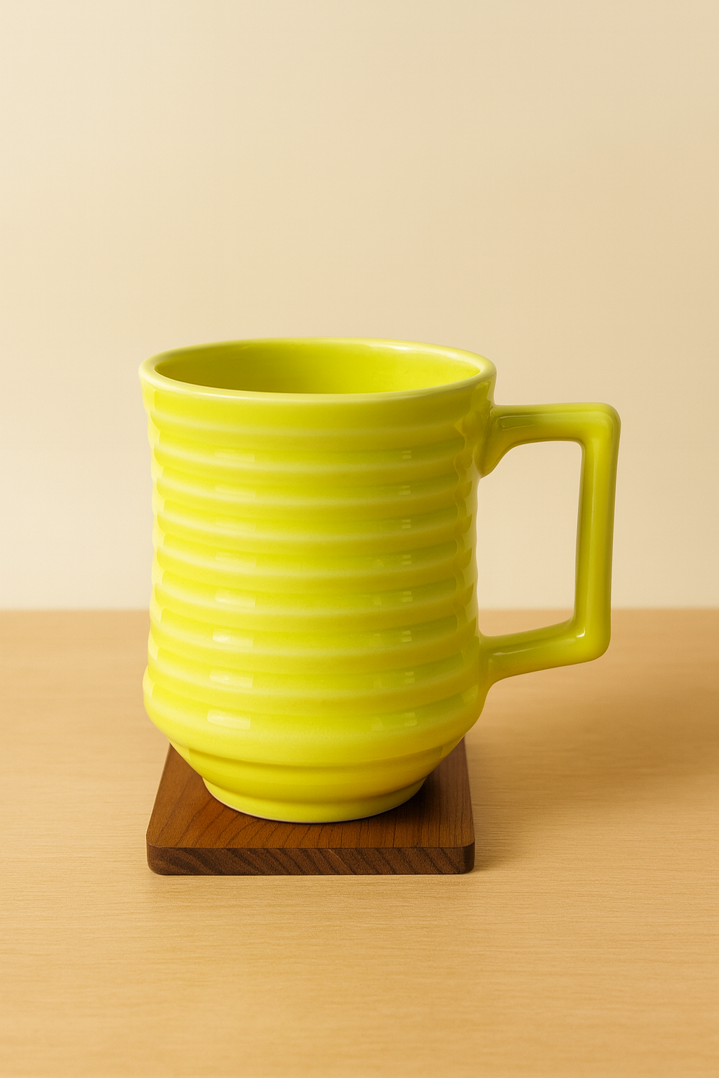 Bhokals Line Texture Pattern Green Coffee Mug