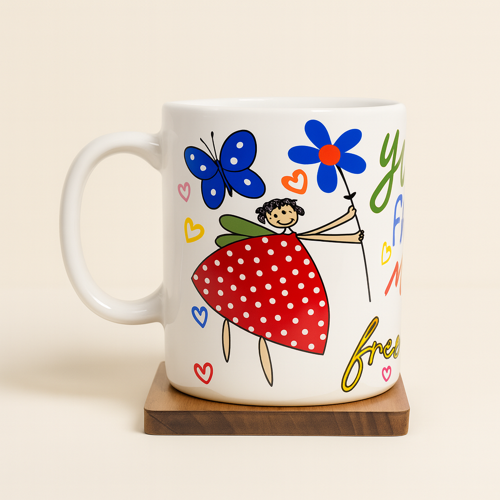 Bhokals  Friend Cartoon Printed White Coffee Mug