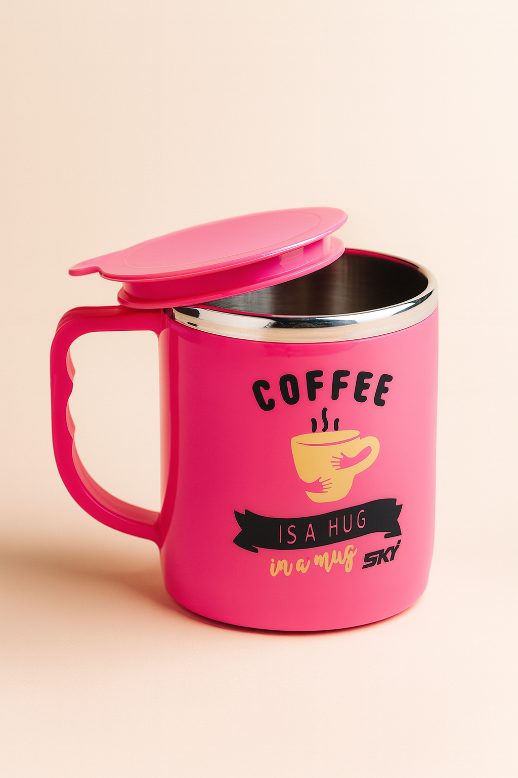 Jolly Steel Big Pink Coffee Mug