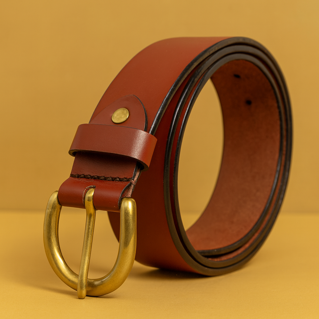 Bhokals Men Brown Formal Leather Belt