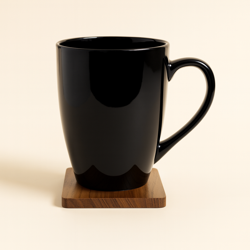 Bhokals Solid Black Coffee Mug