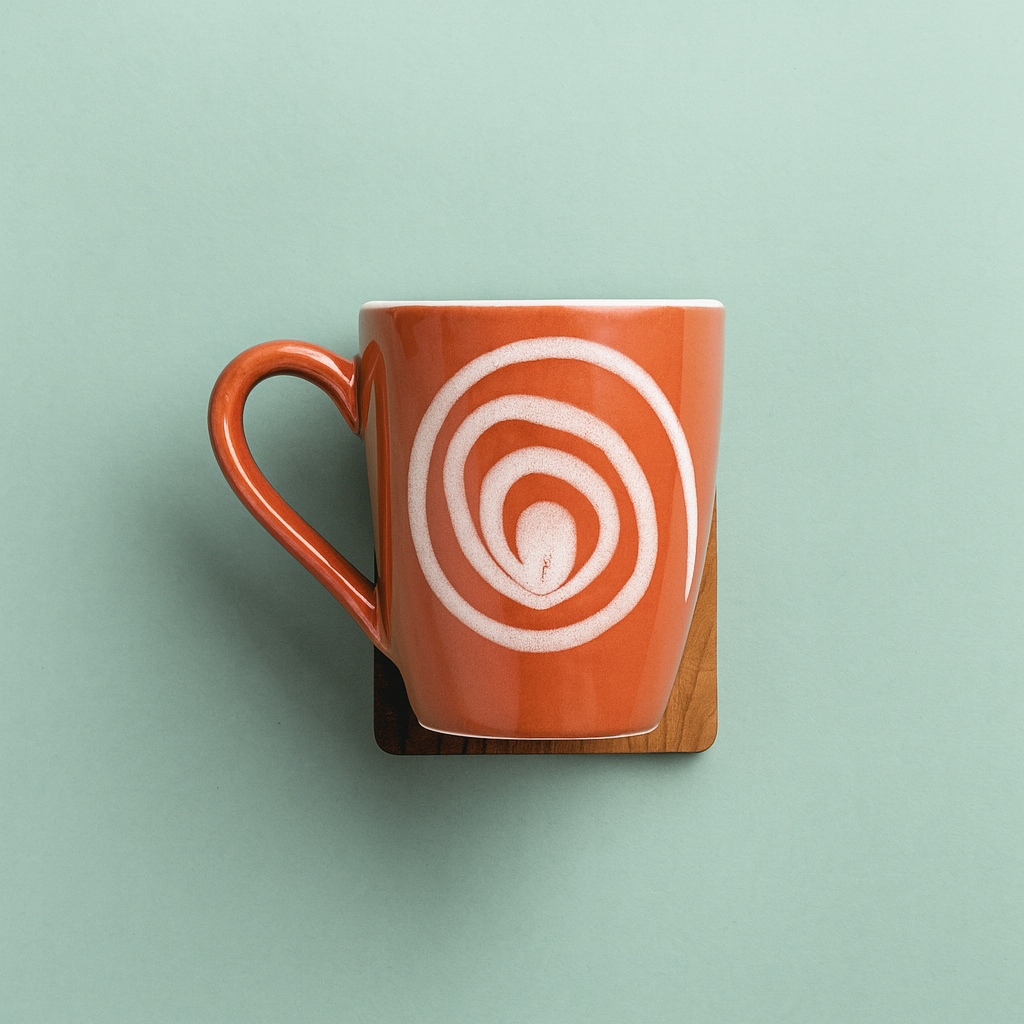 Bhokals Circle Printed Brown Coffee Mug