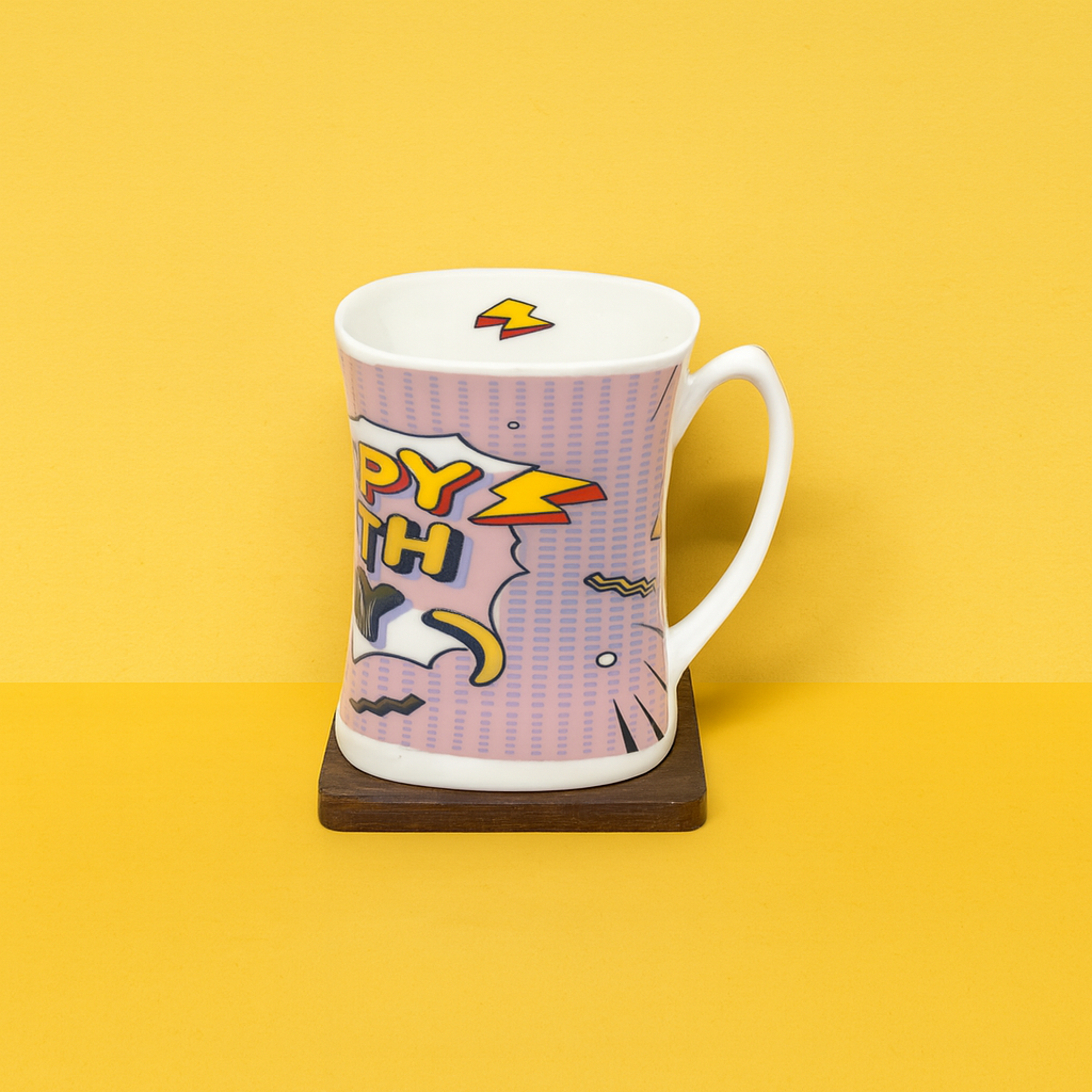 Bhokals Happy Birthday Printed White Coffee Mug