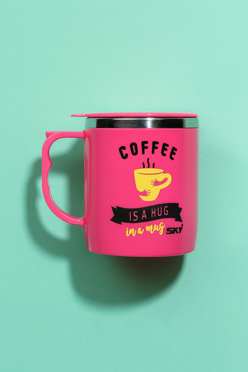 Jolly Steel Big Pink Coffee Mug