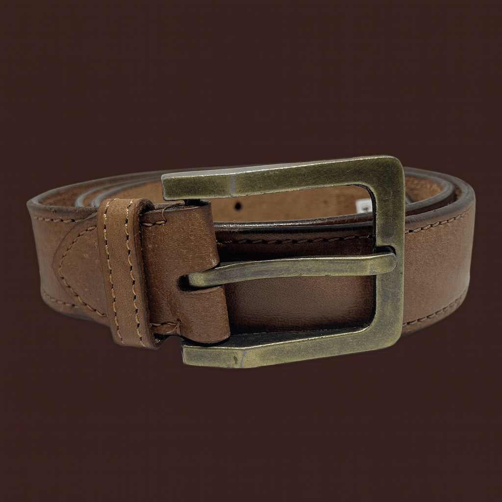 Bhokals Men Tan Leather Belt