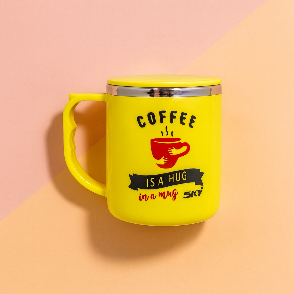 Jolly Steel Small Yellow Coffee Mug