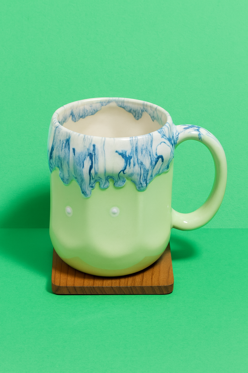 Bhokals Big Dots Print Green Coffee Mug