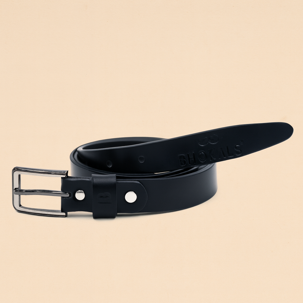 Bhokals Women Black Leather Belt