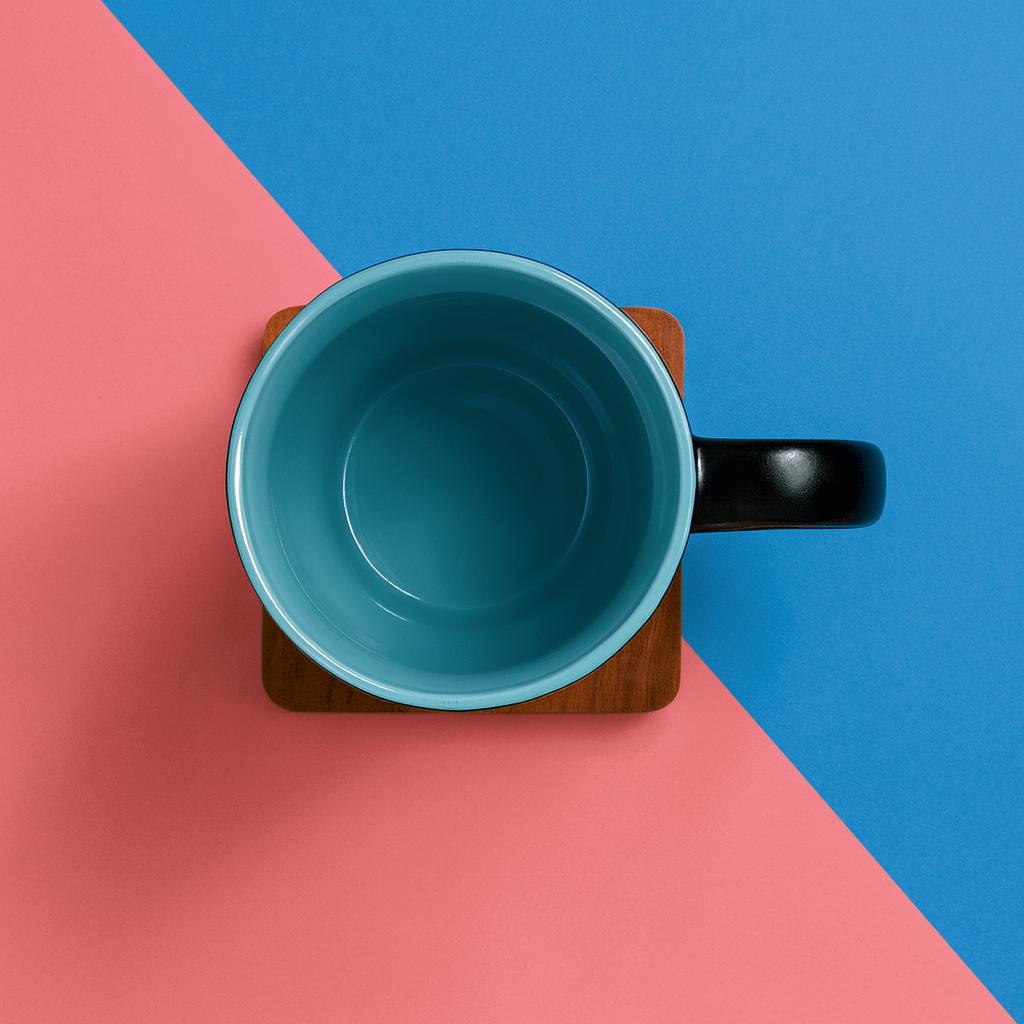 Bhokals Dual Print Sea Green Solid Black Coffee Mug