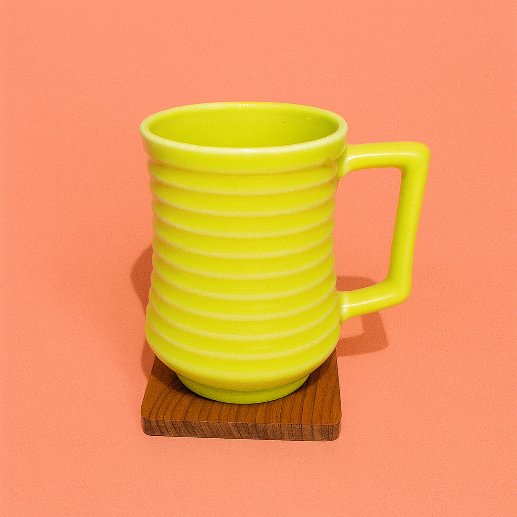 Bhokals Line Texture Pattern Green Coffee Mug