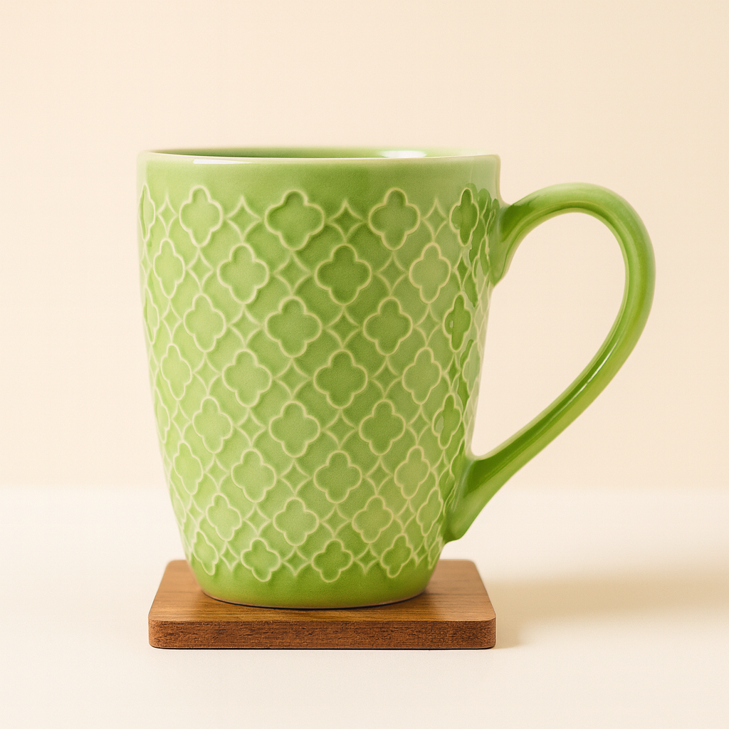 Bhokals Flower Texture Green Coffee Mug