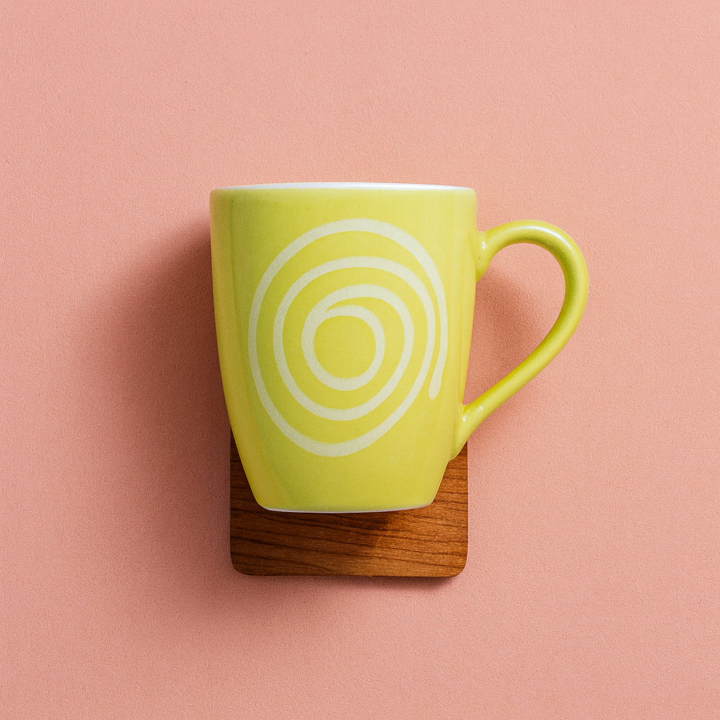 Bhokals Circle Printed Light Green Coffee Mug