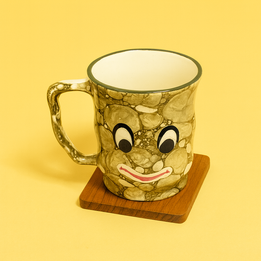 Bhokals Face Print Green Coffee Mug