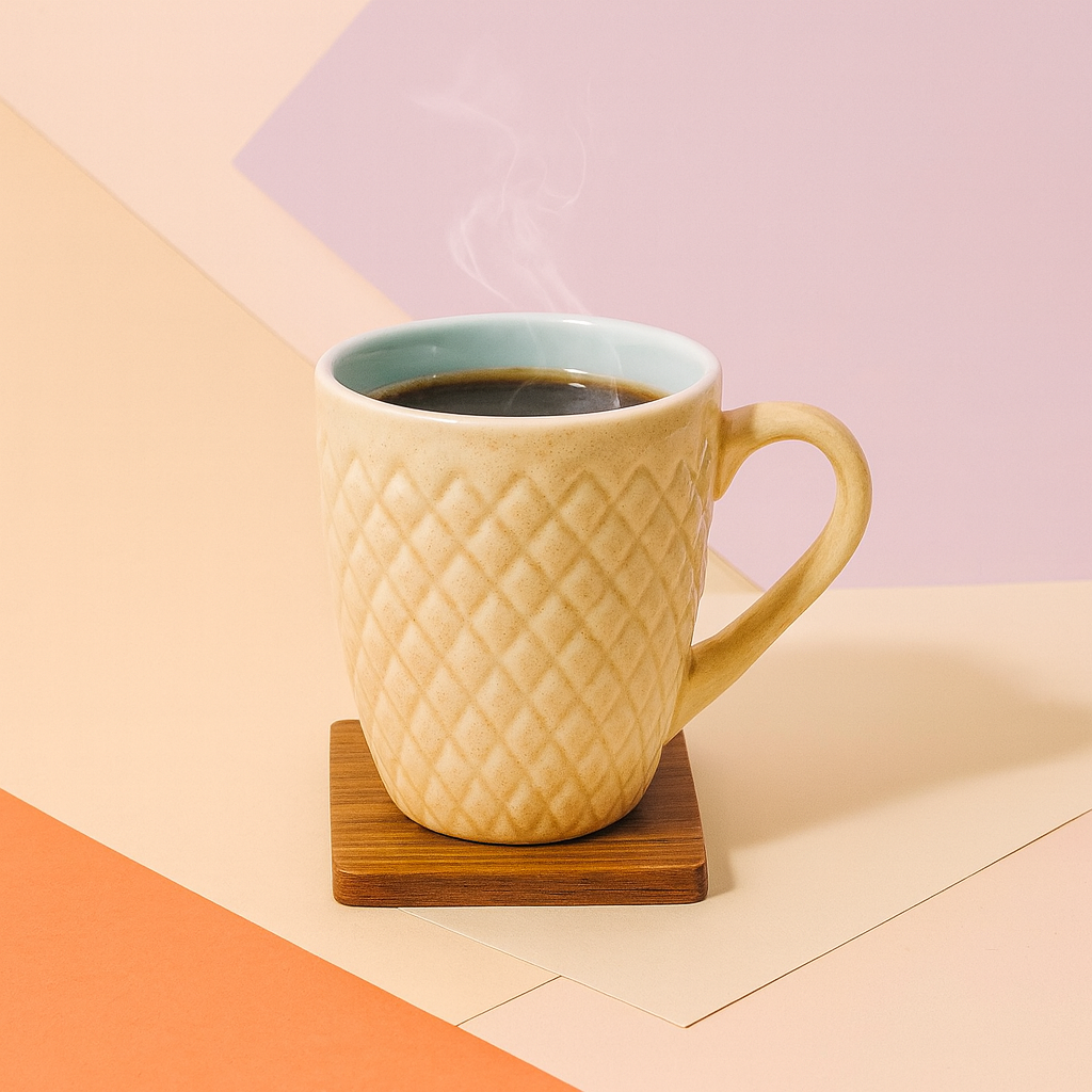 Bhokals Bone China Sky Blue Cream Coffee Mug