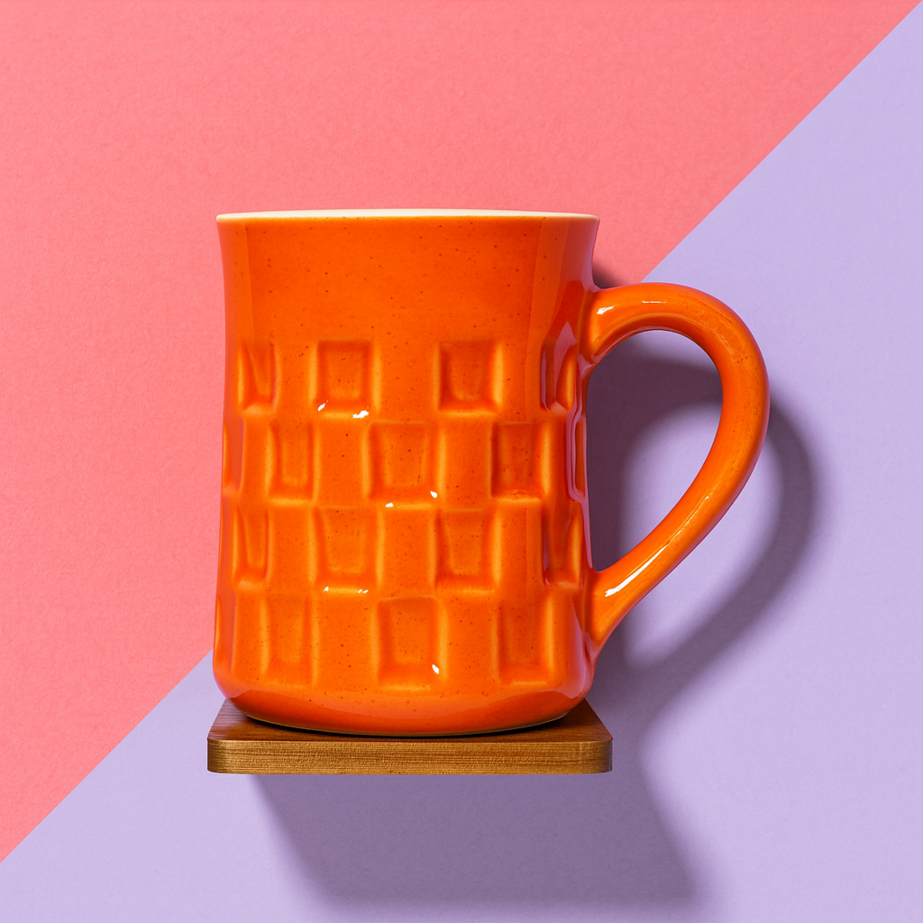 Bhokals Texture Pattern Orange Coffee Mug