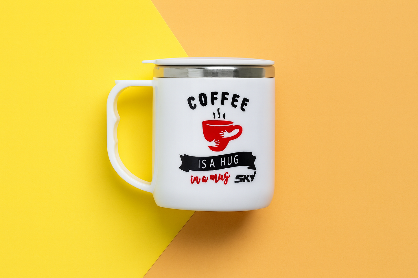 Jolly Steel Small White Coffee Mug
