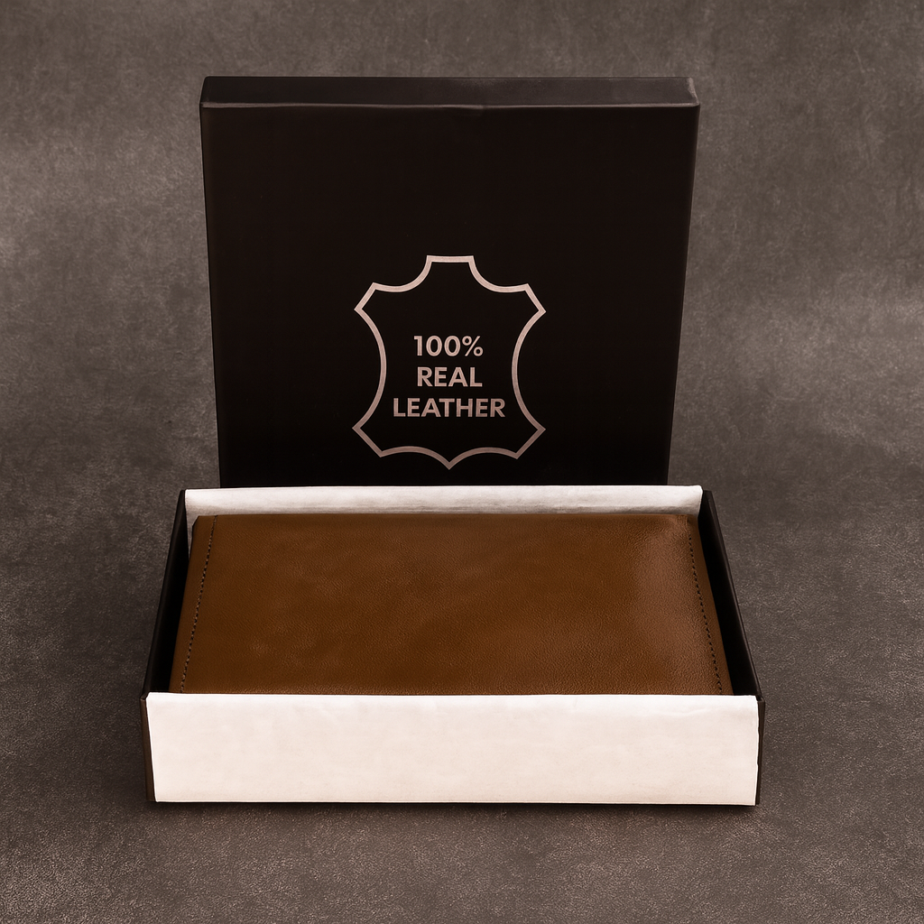 Leather Solid Brown Vertical Men Wallet