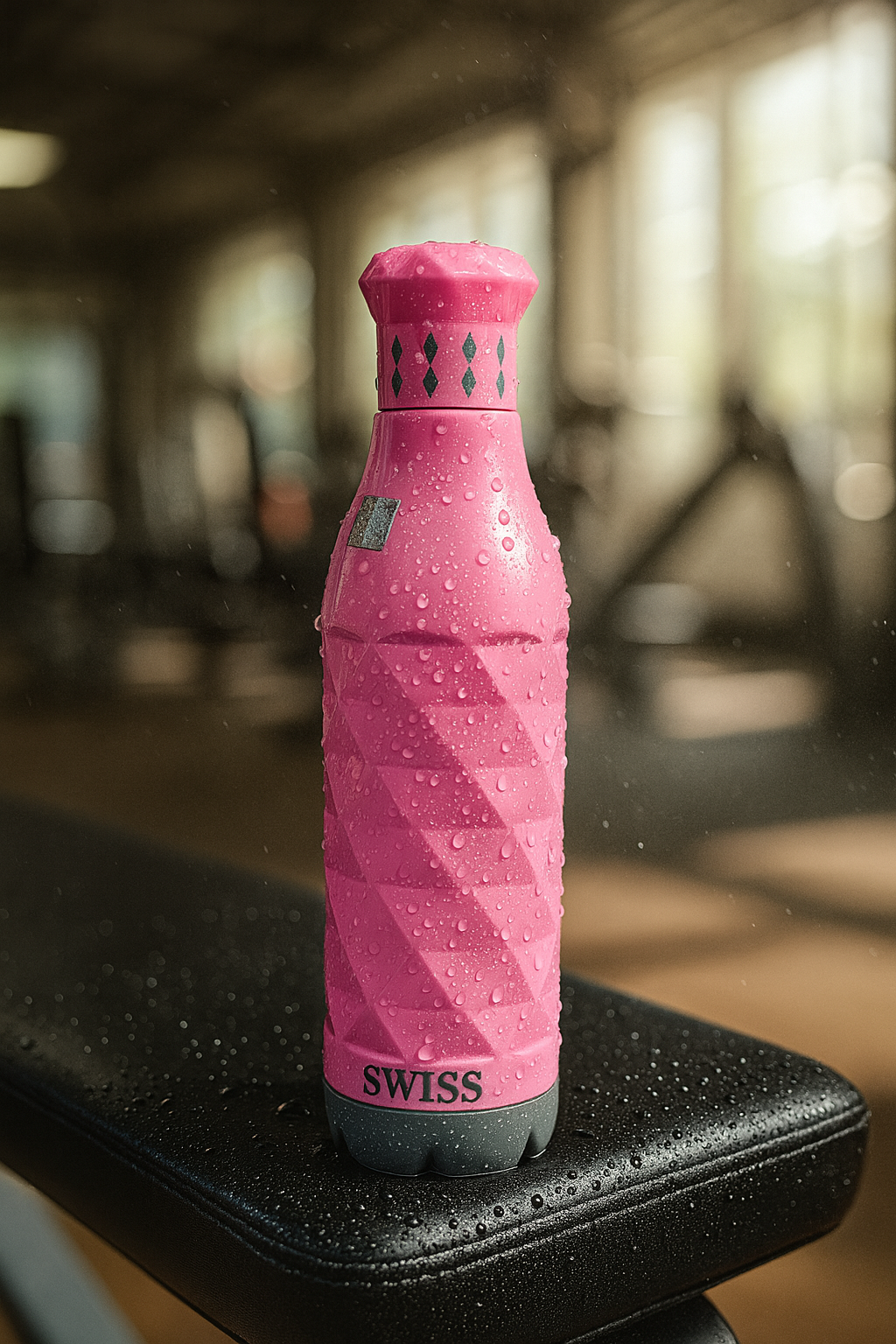 Swiss Printed Pu 750ml Pink Water Bottle