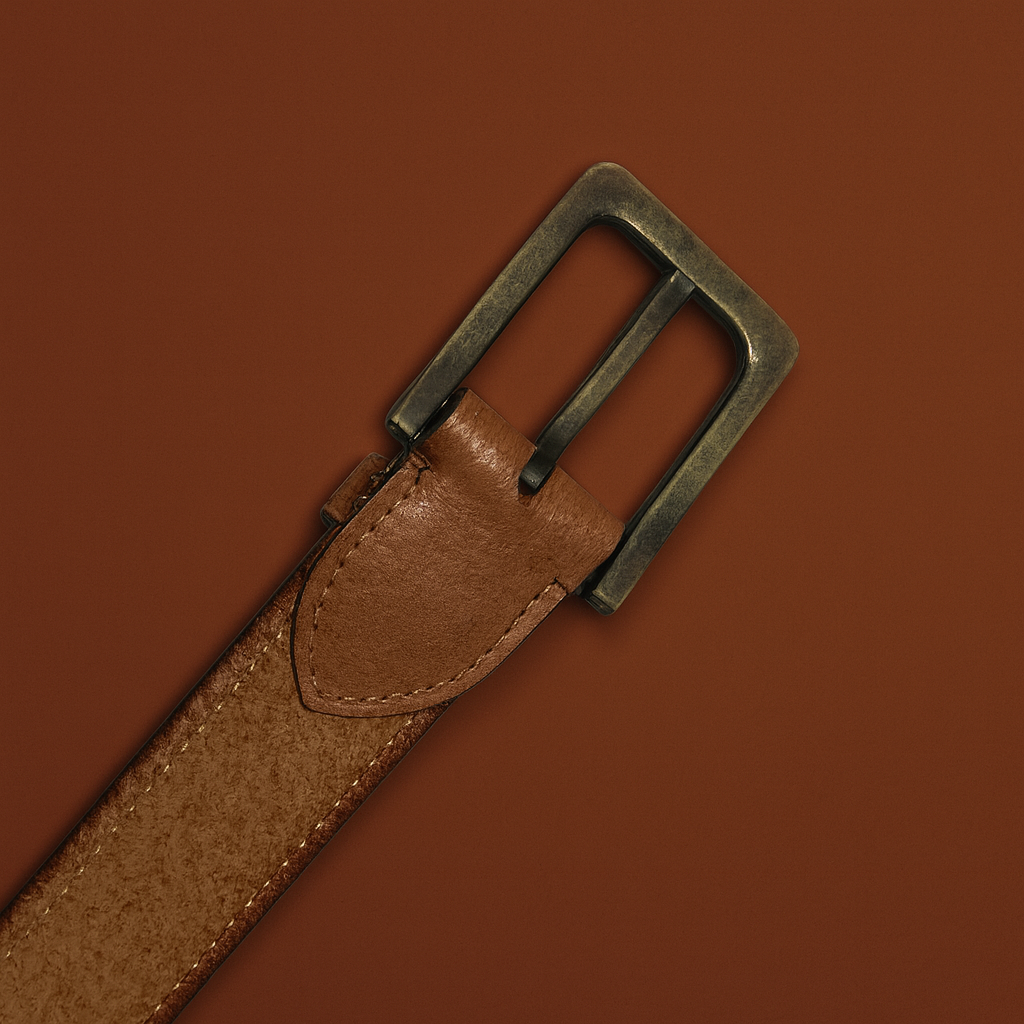 Bhokals Men Tan Leather Belt