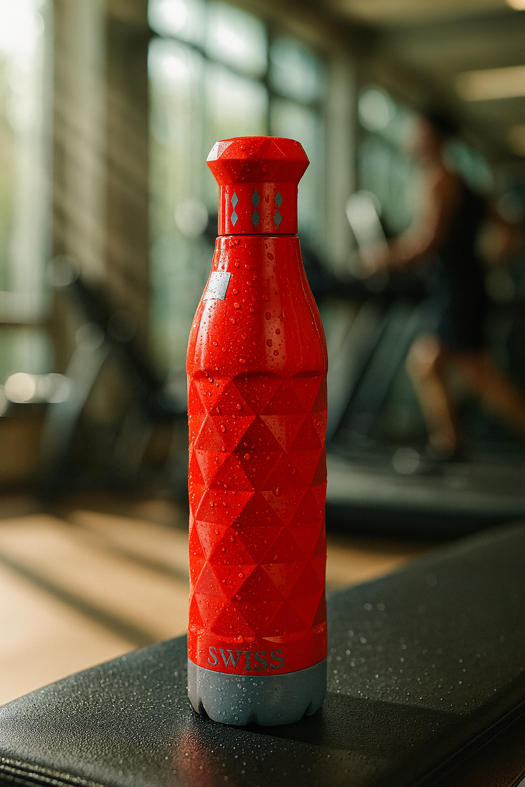 Swiss Printed Pu 750ml Red Water Bottle