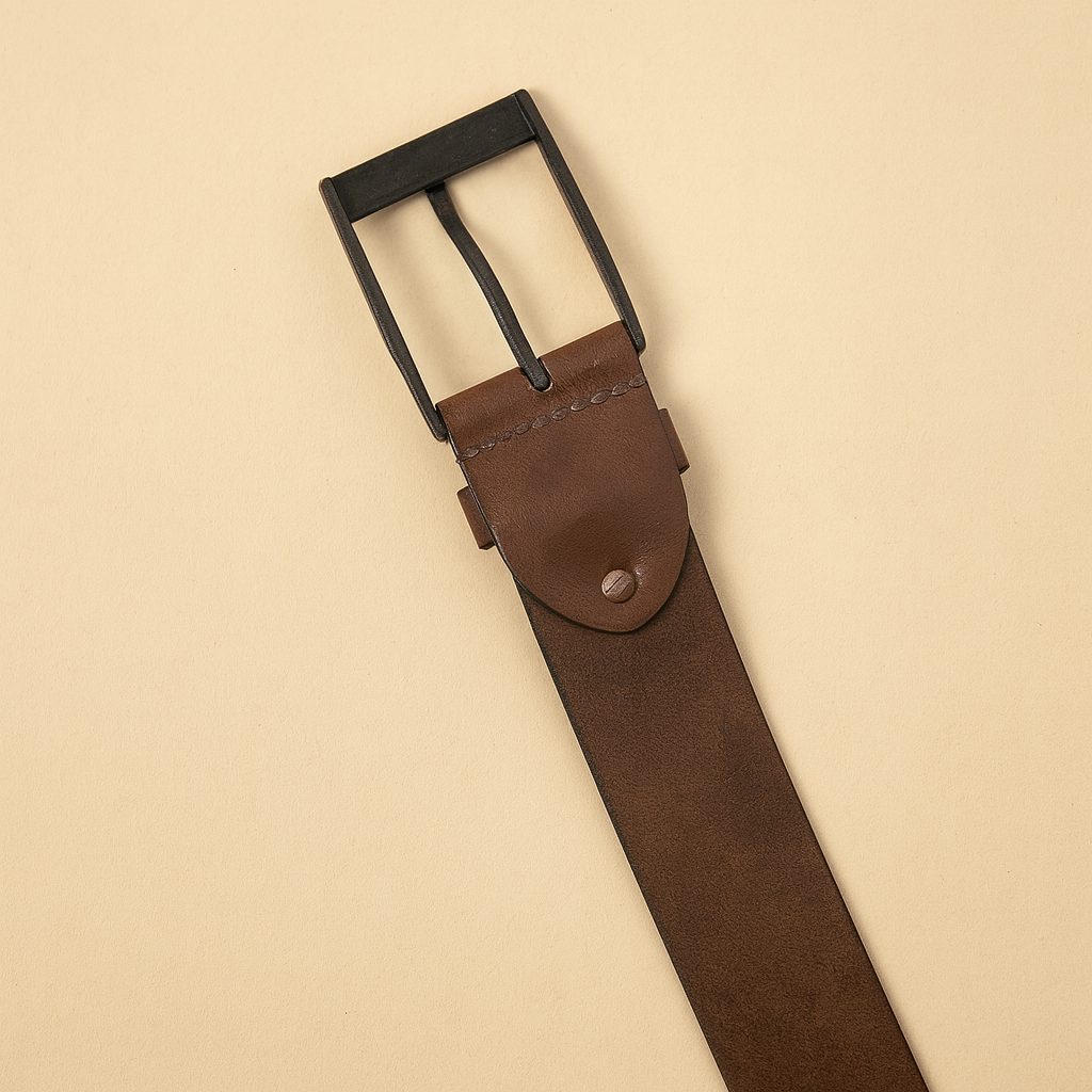 Bhokals Men Tan Formal Leather Belt