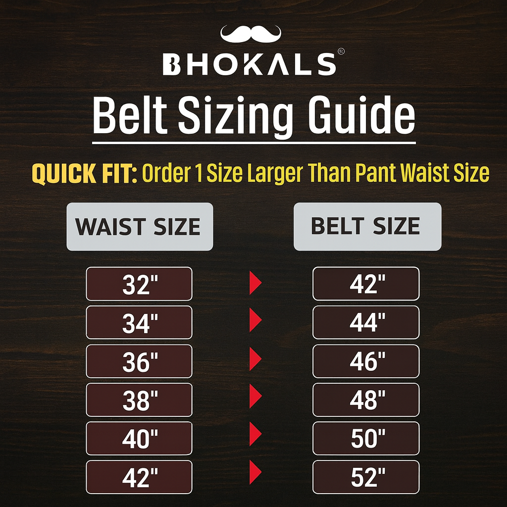 Bhokals Men Black  Wood Texture Leather Belt