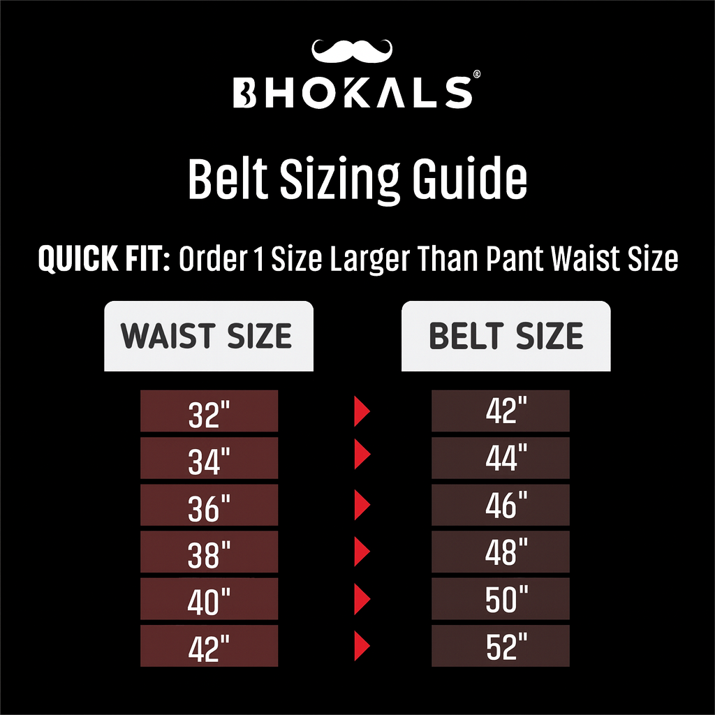 Bhokals Men Brown Crunch Leather Belt