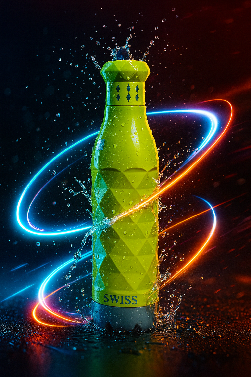 Swiss Printed Pu 750ml Green Water Bottle