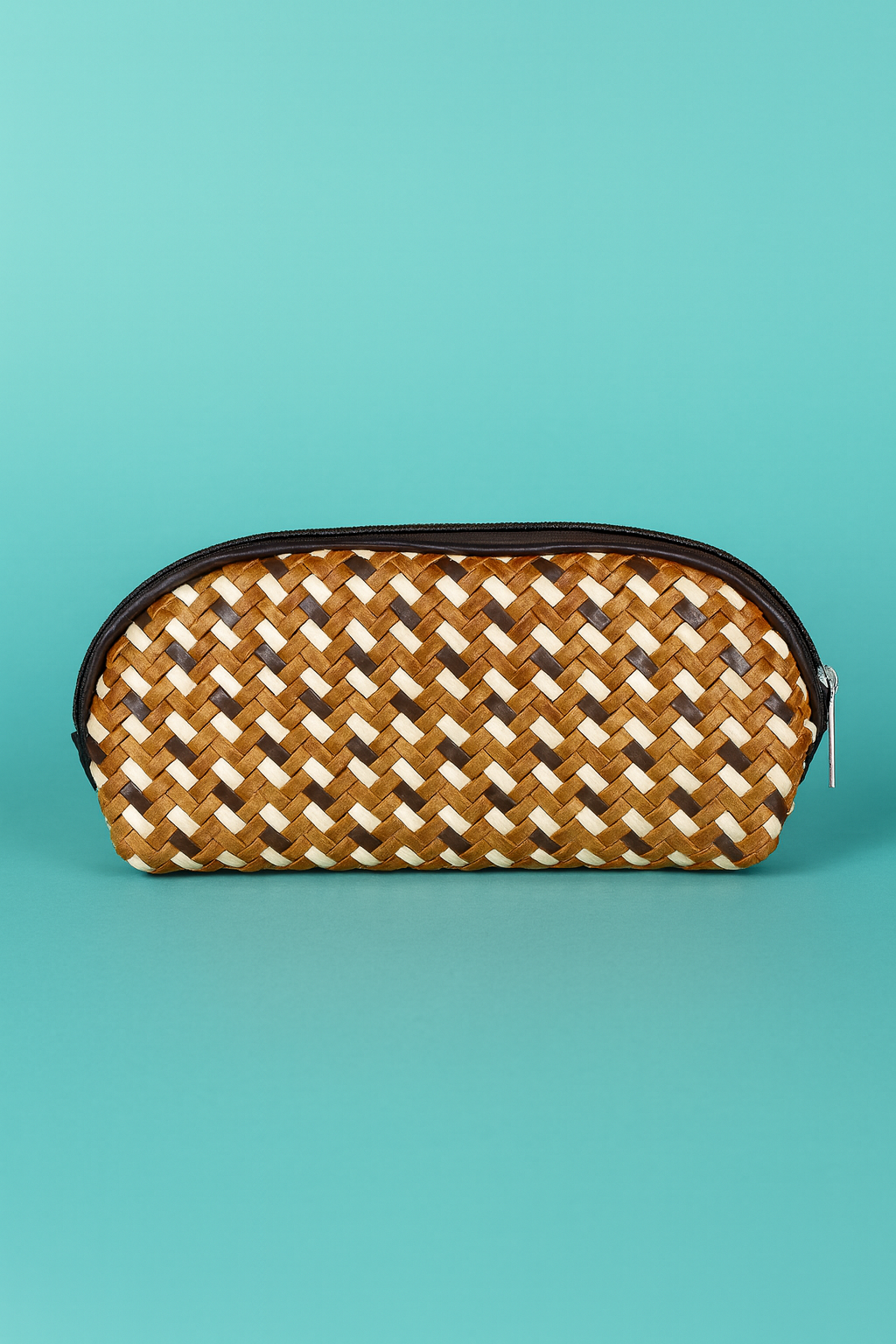 Leather Tan Weave Batua Women Wallet