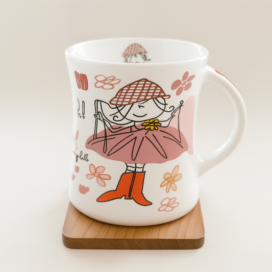 Bhokals Baby Doll Red Printed White Coffee Mug