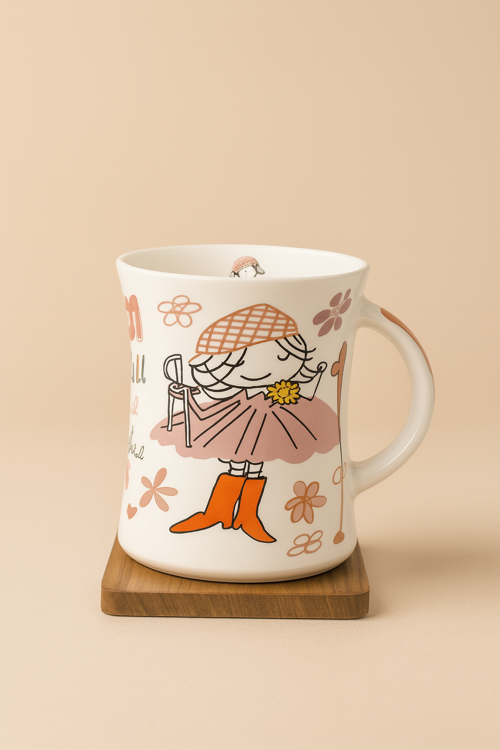 Bhokals Baby Doll Red Printed White Coffee Mug