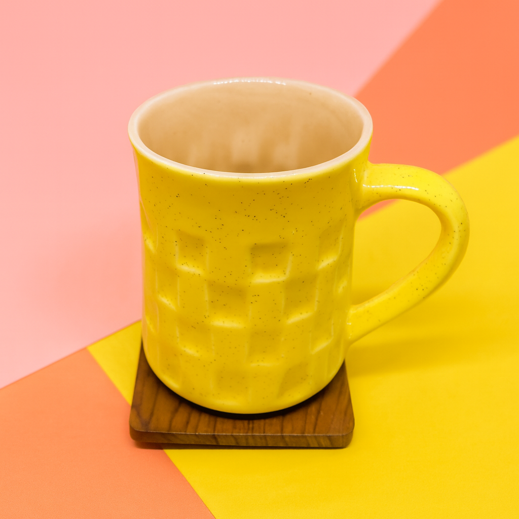 Bhokals Texture Pattern Yellow Coffee Mug