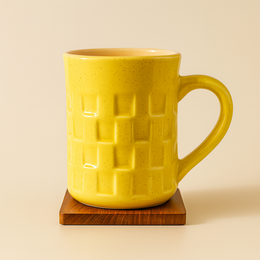 Bhokals Texture Pattern Yellow Coffee Mug