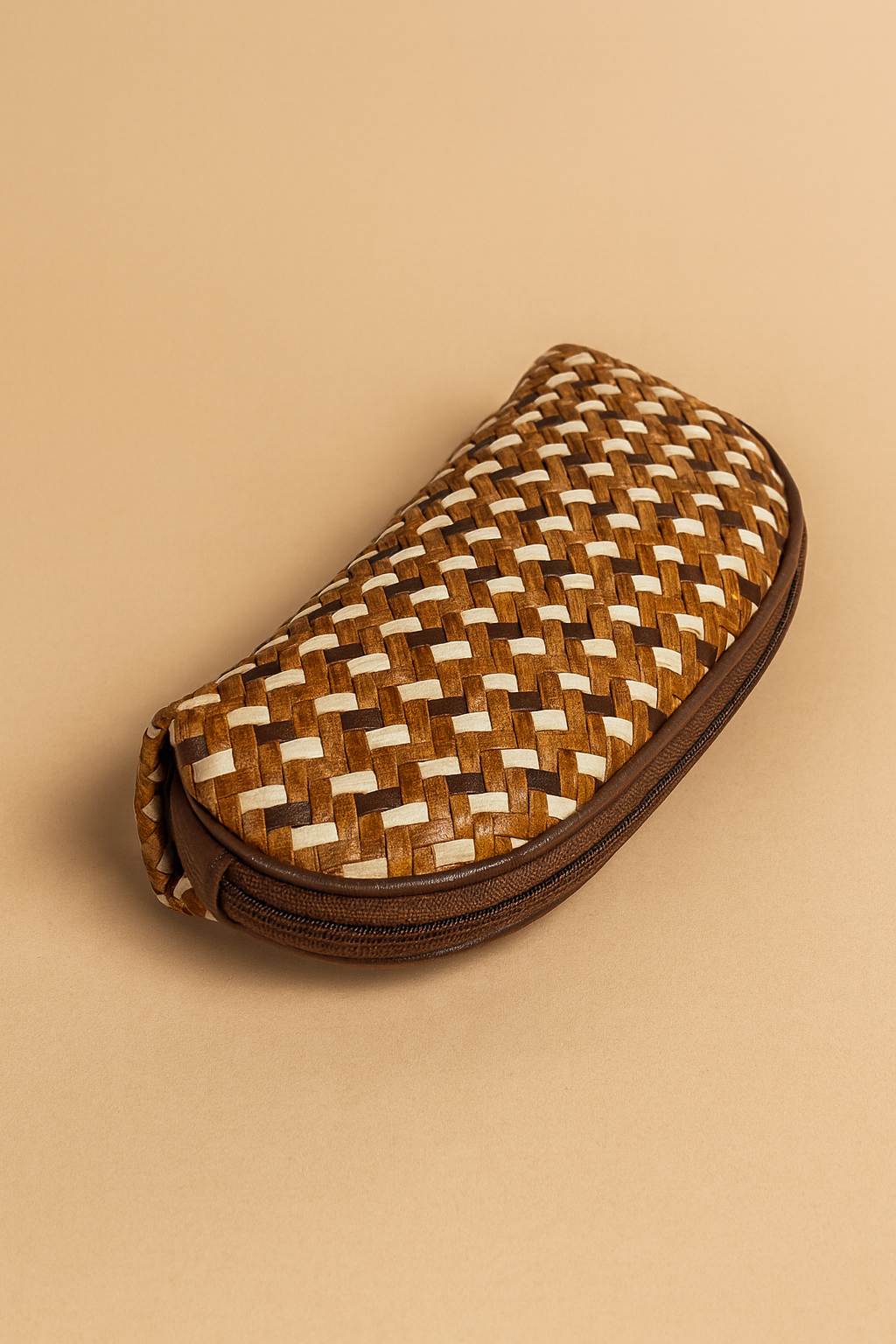 Leather Tan Weave Batua Women Wallet