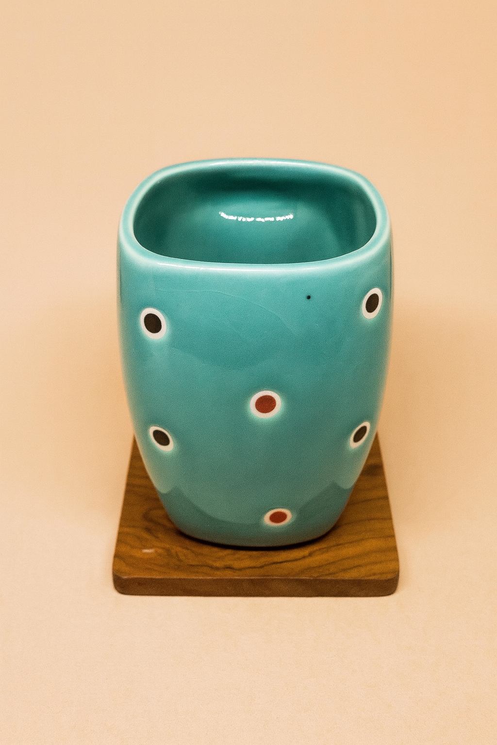 Bhokals Ceramic Green Dotted Coffee Mug