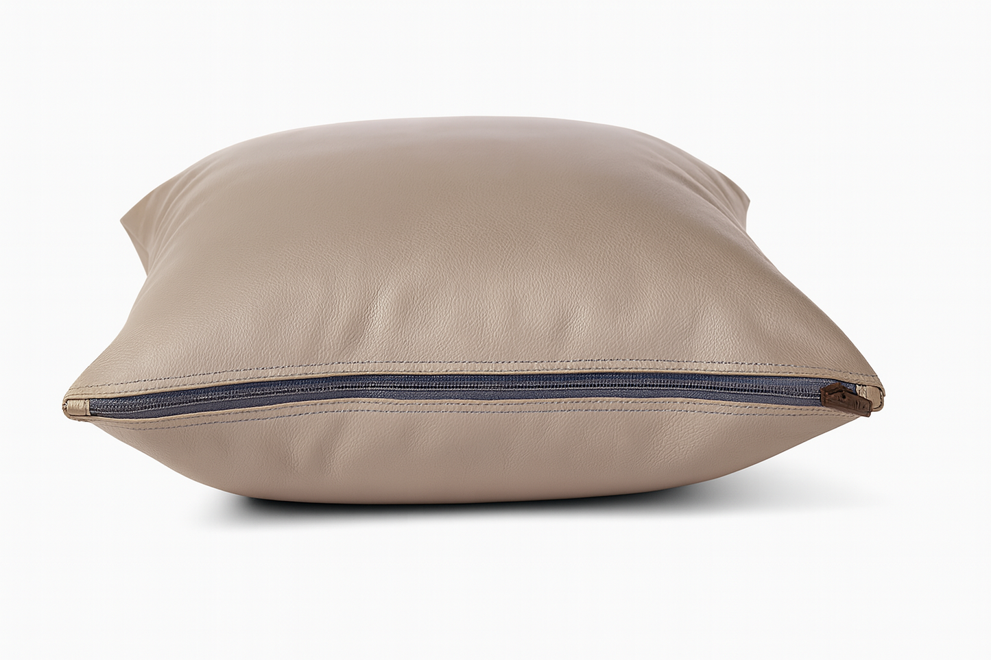 Leather Solid Grey Cushion