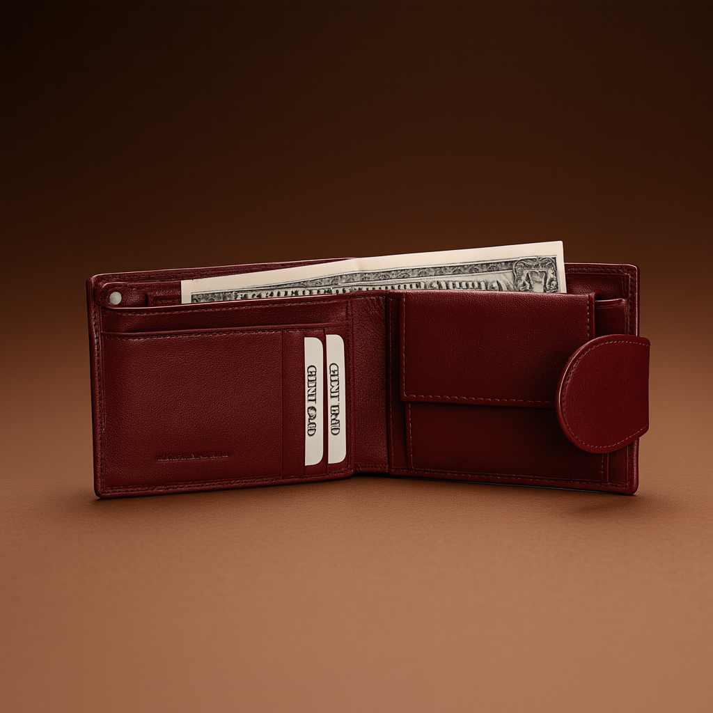 Leather Solid Purple Women Pocket Wallet