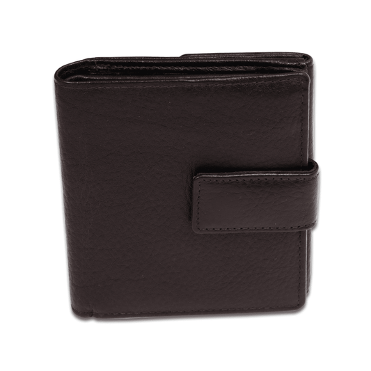 Leather Solid Black Multi Fold Women Wallet