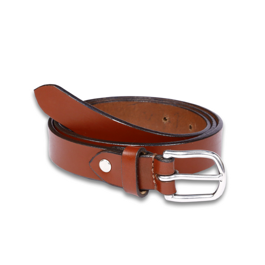 Bhokals Women Solid Brown Leather Belt