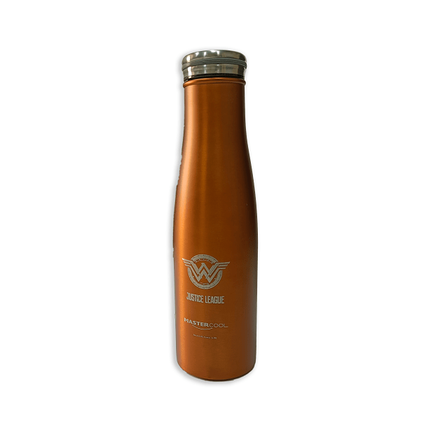 Master Cool Justice League printed Orange Steel water Bottle