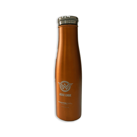 Master Cool Justice League printed Orange Steel water Bottle