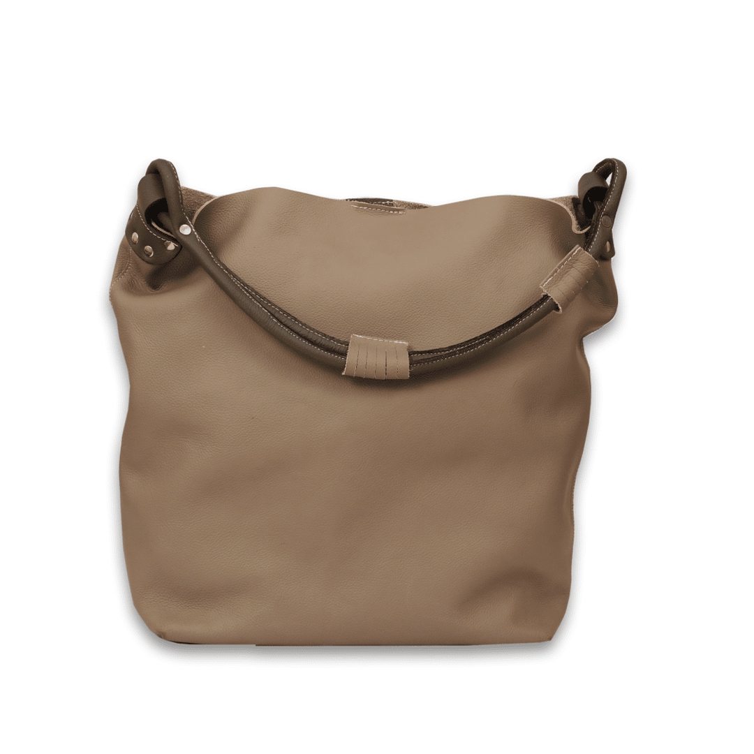Leather Solid Grey Women Shoulder Bag
